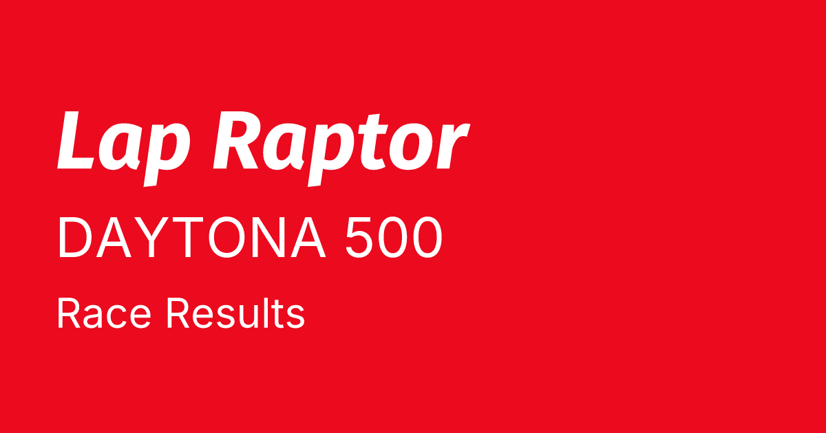 Stats results 2025 cup series daytona 500 daytona international